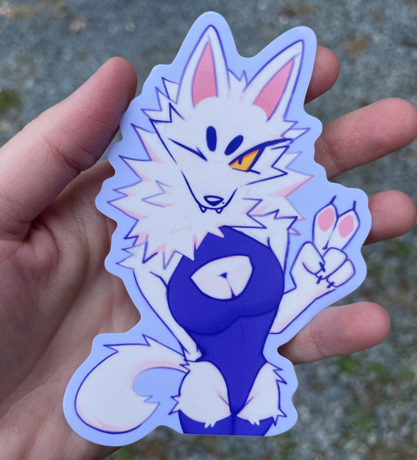 Wolf Wife Peace Sticker